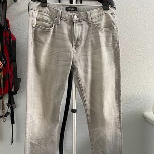 Banana Republic Men's Distressed Gray Slim Techmotion Jeans